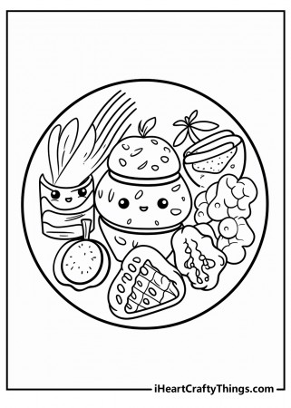 Cute Food Coloring Pages (100% Free ...