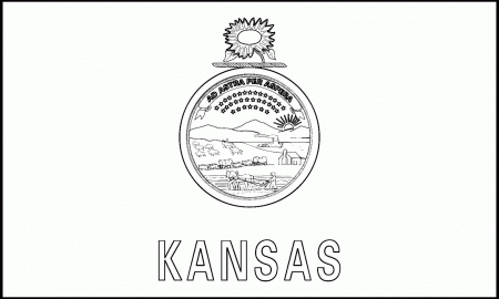 Kansas State Flag Coloring Page - Coloring