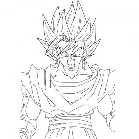 Dragon Ball Z Vegeta SS4 Coloring Page, Coloriage Dragon Ball Z ...