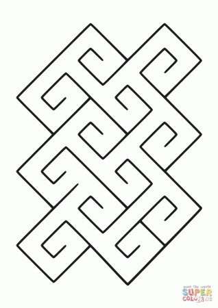 Celtic Spiral Tile Pattern coloring page | Free Printable Coloring ...