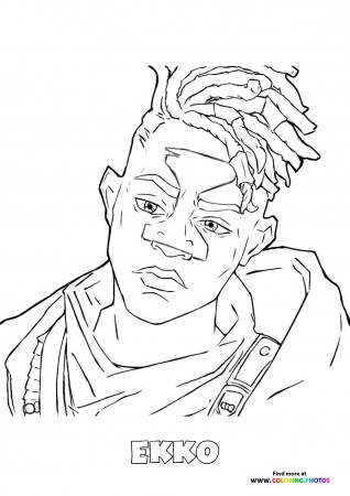 Arcane Ekko portrait - Coloring Pages ...