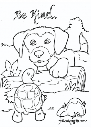 Be Kind Coloring Sheet – Frill Seekers Gifts