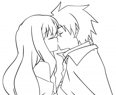 Anime Couple Coloring Pages - Free coloring pages