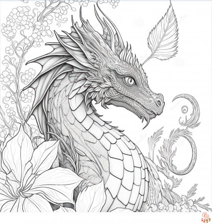 Realistic Dragon Coloring Pages Printable and Free