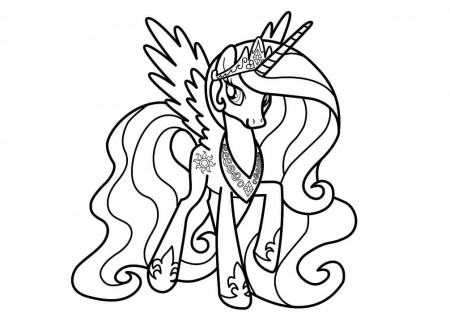 Beautiful Princess Celestia Coloring Page - Free Printable Coloring Pages  for Kids