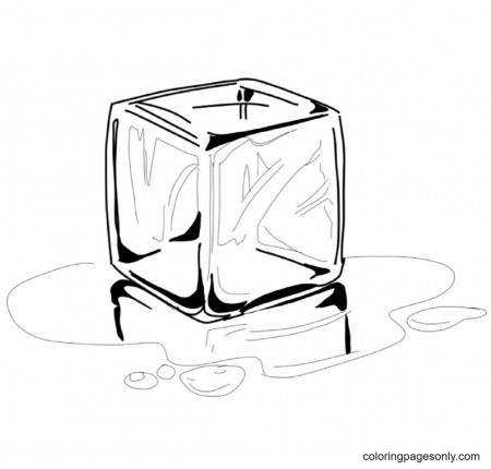 Ice Cube Picture 2 Coloring Pages - Ice Cube Coloring Pages - Coloring Pages  For Kids And Adults