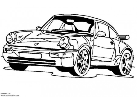 Coloring Page Porsche 911 Turbo - free printable coloring pages - Img 5443