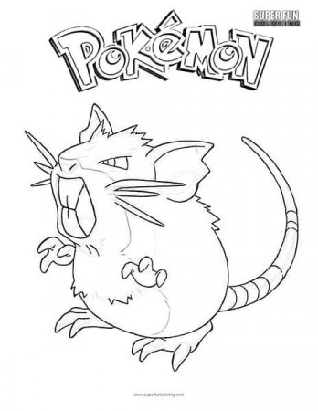 Raticate Pokemon Coloring Page - Super Fun Coloring