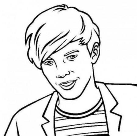 Louis Tomlinson One Direction Coloring Page - Free Printable Coloring Pages  for Kids