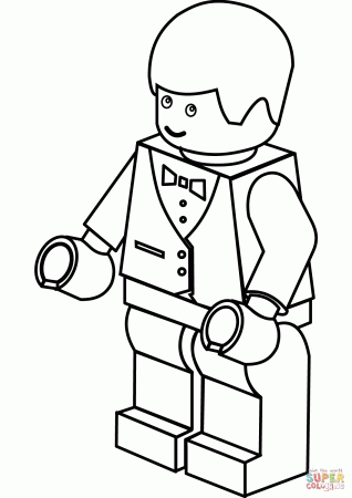 Lego Waiter coloring page | Free Printable Coloring Pages
