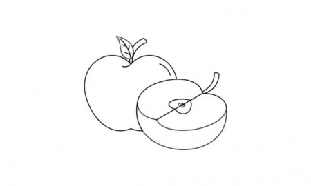 Coloring Book Apple to Educate Kids Logo Graphic by DEEMKA STUDIO ·  Creative Fabrica