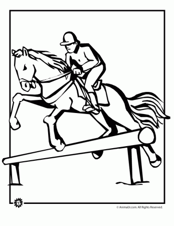 Horse Jumping Coloring Page | Woo! Jr. Kids Activities : Children's  Publishing