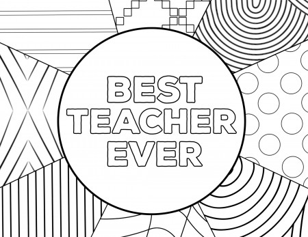 Teacher Appreciation Coloring Pages - Paper Trail Design