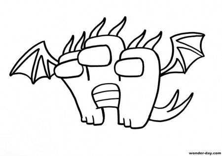 King Ghidorah in the style of Among Us Coloring Pages - Among Us Coloring  Pages - Coloring Pages For Kids And Adults