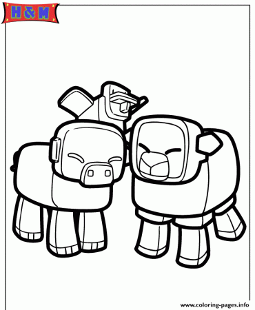 Minecraft Animals Coloring Pages Printable