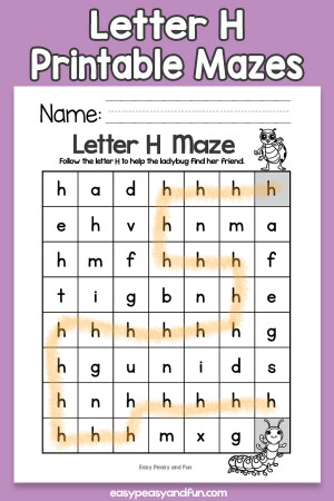 Letter H Mazes – Easy Peasy and Fun Membership
