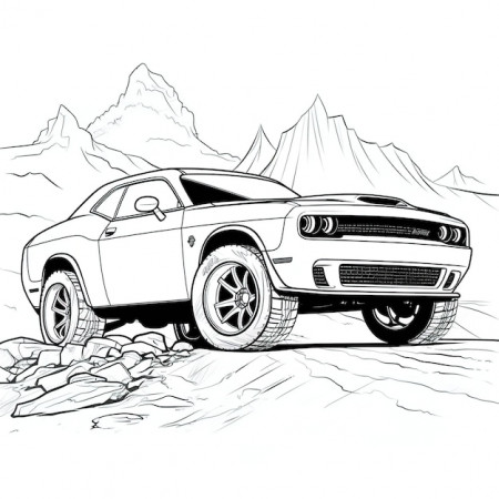 Dodge Hellcat coloring pages