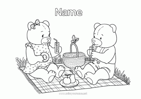 Coloring page No.2513 - Bear Teddy Bear ...