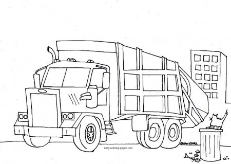 Trash Truck | Garbage truck, Monster truck coloring pages, Truck ...