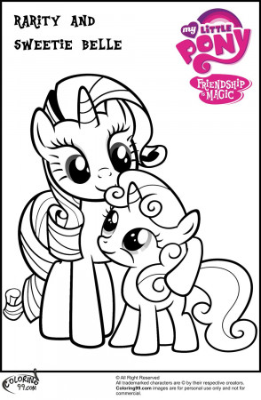 mlp-rarity-and-sweetie-belle-coloring-pages.jpg (980×1500) | My ...