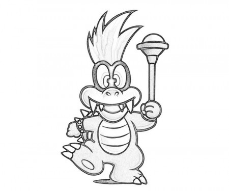 Iggy Koopa Play Coloring Pages | Mario coloring pages