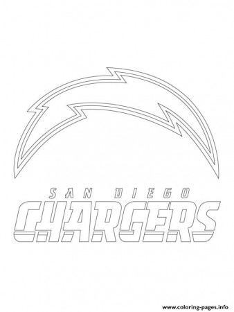San Diego Chargers Logo Football Sport Coloring Pages Printable
