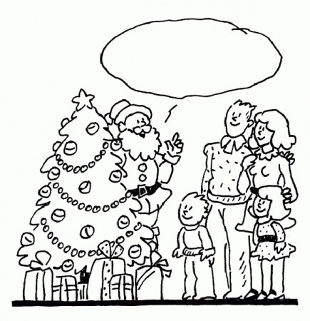 Santa Buddies Coloring Page