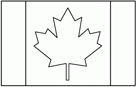 Canadian Flag - Coloring Page (Remembrance Day)