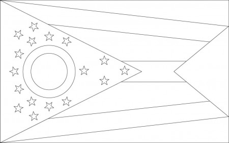Ohio State Flag Coloring Page