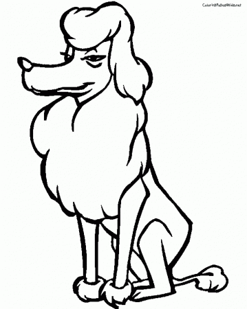 Free Poodle Coloring Page