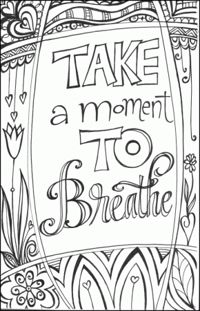 Relaxation Coloring Page
