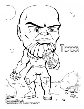 Thanos free coloring pages | Vanquish Studio