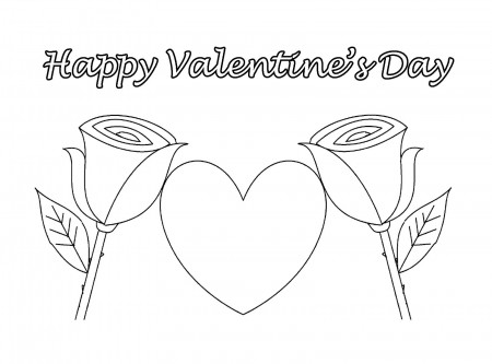 Happy Valentines Day Coloring Pages Free Printable