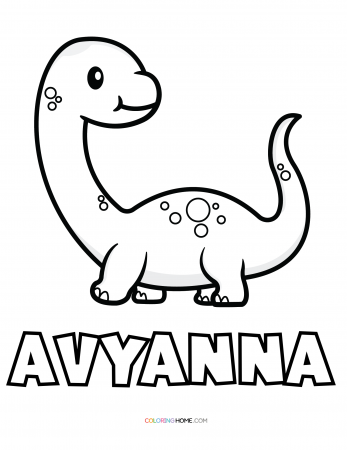 Avyanna dinosaur coloring page