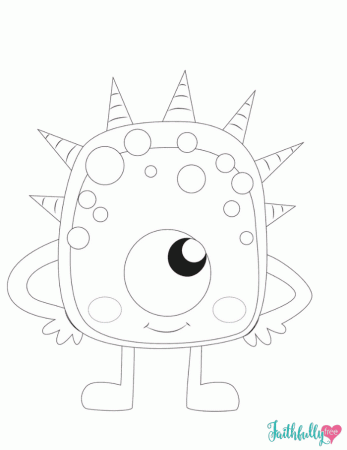 Monster Coloring Pages {Free Printables} | Faithfully Free