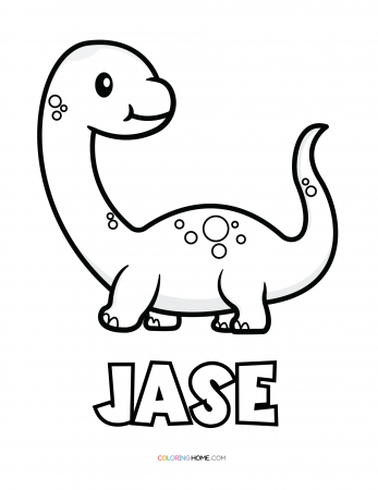 Jase dinosaur coloring page