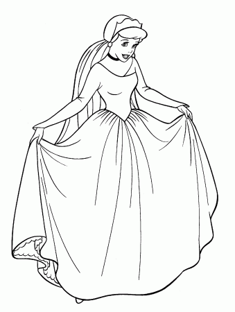 Cinderella Black And White Coloring Pages - Coloring Pages For All ...