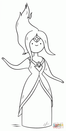 Flame Princess coloring page | Free Printable Coloring Pages