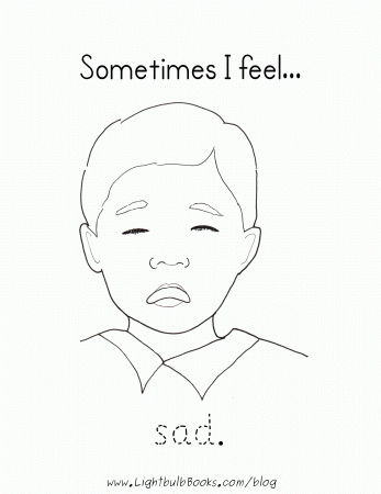 Sad Face Coloring Page - Coloring Pages for Kids and for Adults