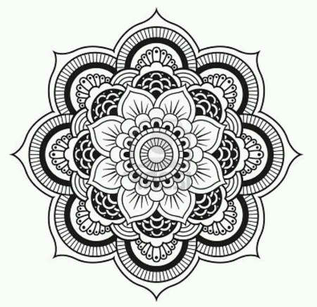 lotus flower mandala coloring pages | Only Coloring Pages