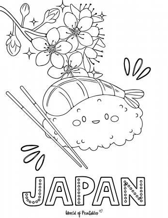 Cute Food Coloring Pages - World of Printables