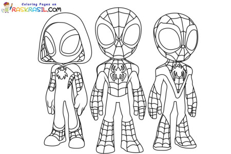 Spidey and His Amazing Friends Coloring Pages | Spider coloring page, Coloring  pages, Detailed coloring pages