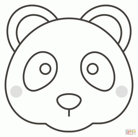 Panda Face coloring page | Free Printable Coloring Pages