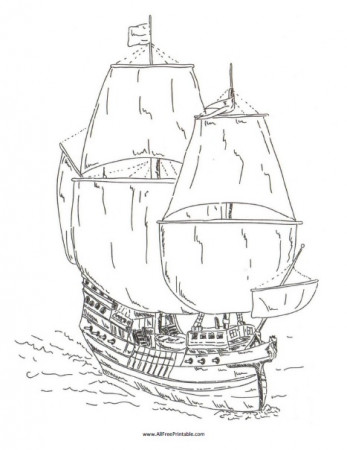 Pirate Ship Coloring Page | Free Printable