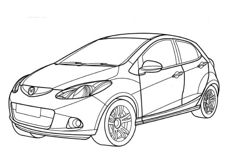 Coloring pages: Mazda, printable for kids & adults, free