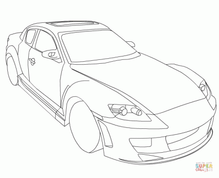 Mazda RX-8 coloring page | Free Printable Coloring Pages