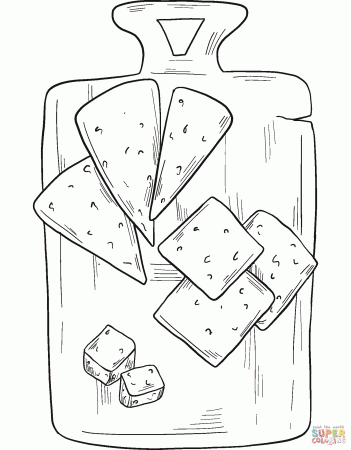 Italian Food - Cheese coloring page | Free Printable Coloring Pages