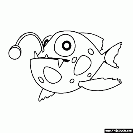 Angler Fish Coloring Page