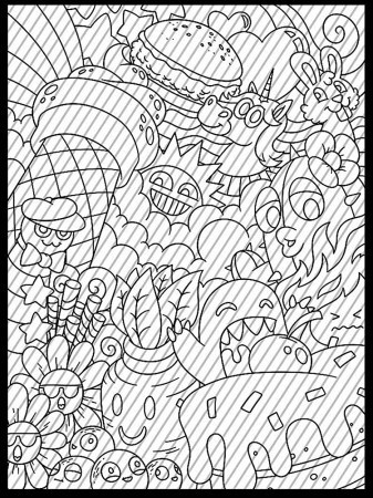 Amazon.com: Large Happy Abstract Coloring Page, Happy Abstract Coloring  sheet Jumbo Coloring book for kids and adults : Handmade Products