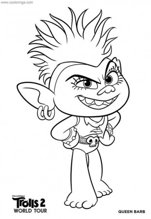 Trolls Queen Barb Colouring Pages - Free Colouring Pages